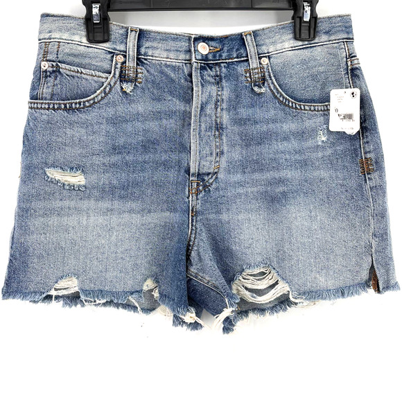 Free People Pants - Free People Makai Cut Off Distressed Frayed Denim Shorts Size 24 Loose Cannon